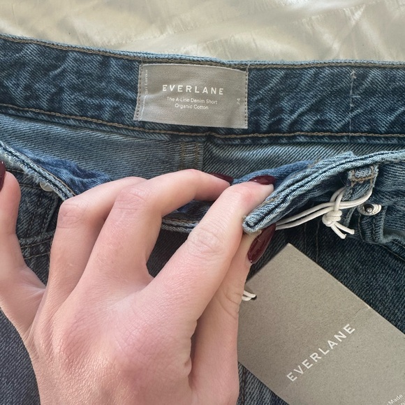 NWT Everlane Women's Denim Jean Shorts - Blue - Picture 3 of 3